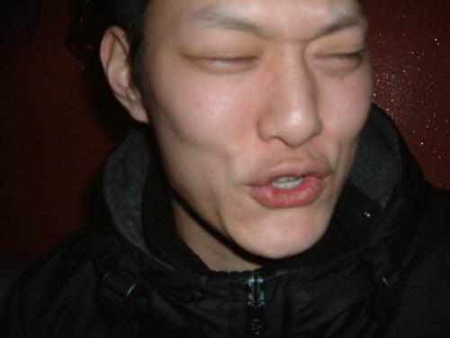 eugene makes his drunk face