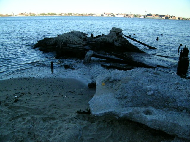 along the east river park